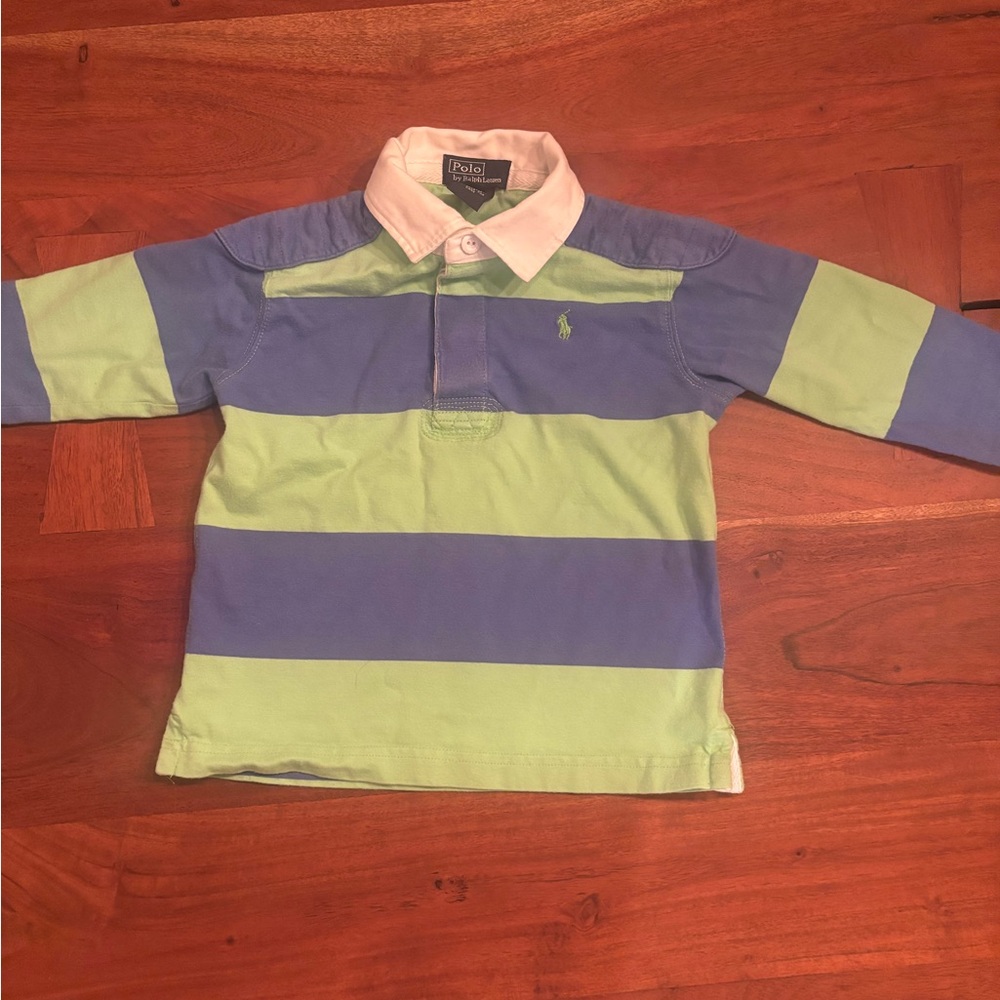 Polo by Ralph Lauren Kids Polo - Blue and Green Stripes